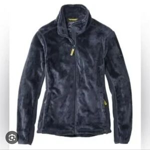 LL Bean Women's Luxe Fleece Jack let Black XS